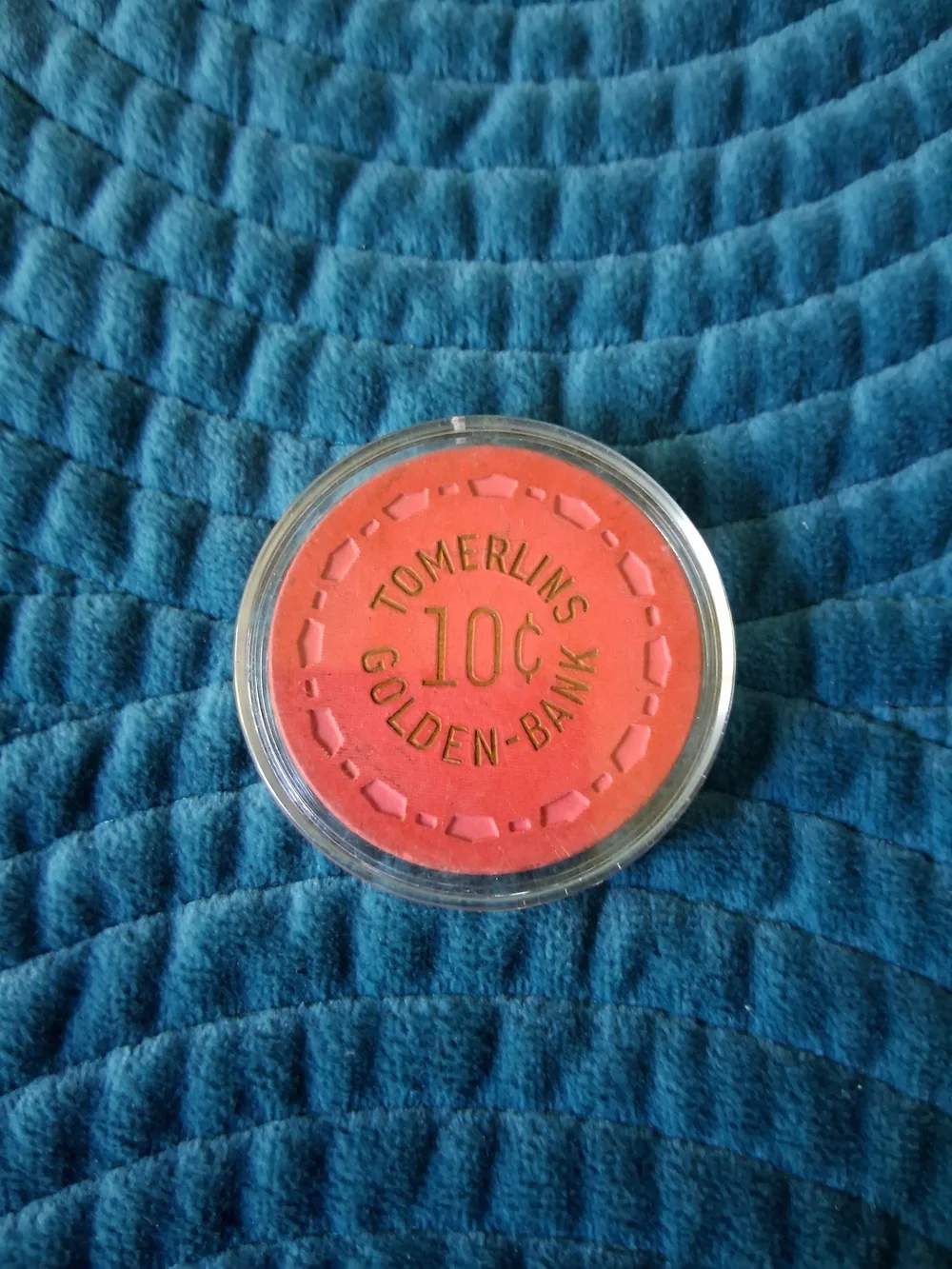 1950s Tomerlin's Golden Bank Club 10-cent casino chip from Reno, Nevada. - Picture 4 of 4